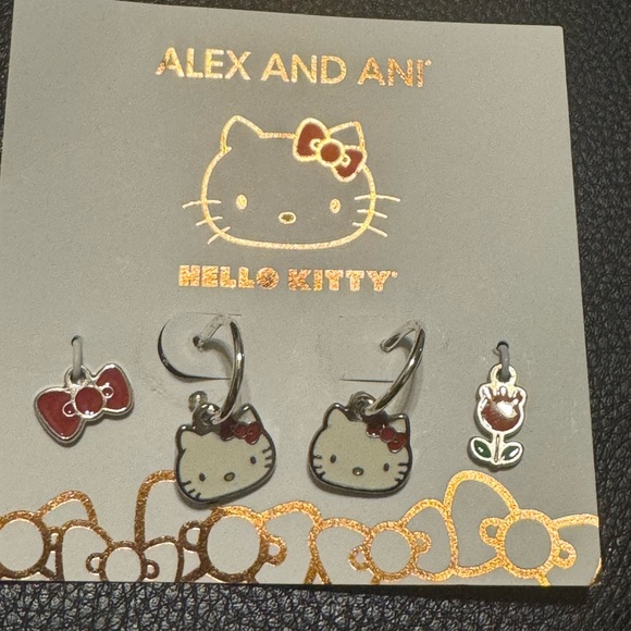 Alex and Ani Hello Kitty Earrings - Silver - Picture 2 of 6